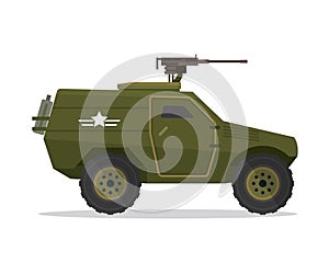 Modern Urban Military Vehicle Illustration