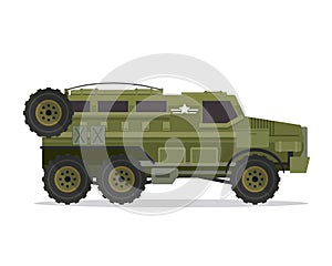 Modern Urban Military Vehicle Illustration