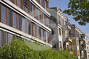 Modern, urban residential buildings