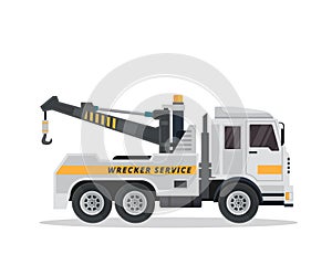 Modern Urban Tow Truck Illustration