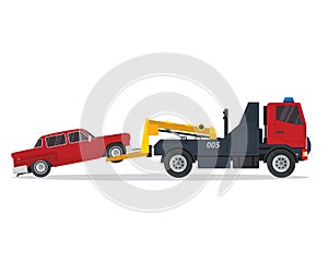 Modern Urban Tow Truck Illustration