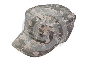 Modern us army cap on a white background