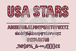 Modern USA Color Font Set