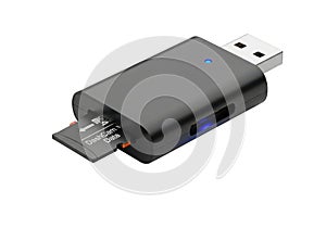 Modern USB card reader transfers dashcam data for easy access and viewing