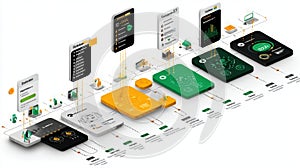 Modern User Interface Design Concept for Data Visualization Apps