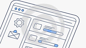 Modern User Interface Design with Sliders and Buttons Vector, vector design Generative AI