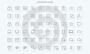 Modern user interface icons line style