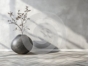 Modern Vase on Textured Floor