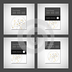 Modern vector abstract brochure. Cover design template. Connect dots and lines