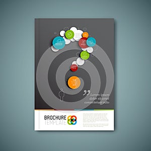 Modern Vector abstract brochure report design template