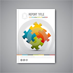 Modern Vector abstract brochure report design template photo
