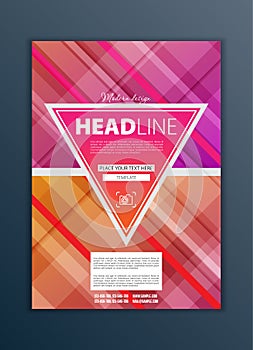 Modern Vector abstract brochure, report or flyer design template