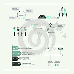 Modern vector abstract infographic elements.