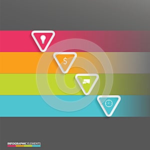 Modern vector abstract origami option infographic elements