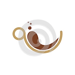 Modern vector design of a fresh coffee cup