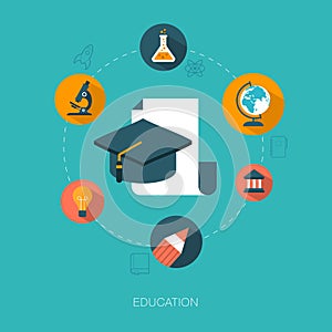 Modern vector education concept illustration