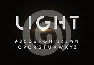 Modern vector font design in simple style