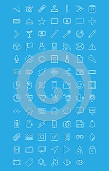 Modern vector Icons set in flat style