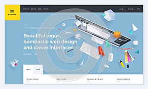 Website template design photo