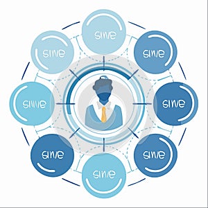 Centralized Business Management Network Icon
