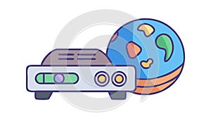 Global Device Connectivity - Data Internet World, vector design Generative AI