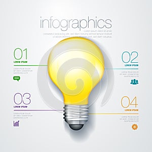 Modern vector infographic diagram with light bulb