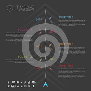 Modern vector infographic timeline template with icons