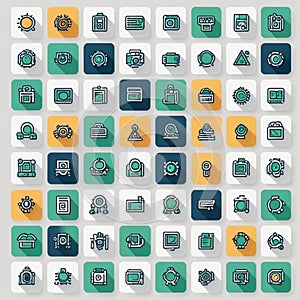 Modern Vector Line Icon Set â Artificial Intelligence in Everyday Life photo