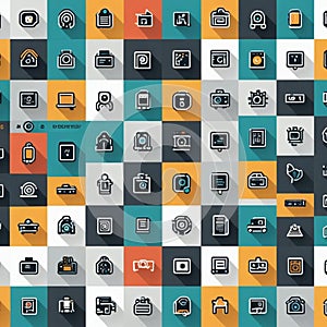 Modern Vector Line Icon Set â Artificial Intelligence in Everyday Life photo