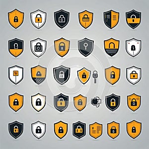 Modern Vector Line Icon Set â Cybersecurity & Data Protection photo