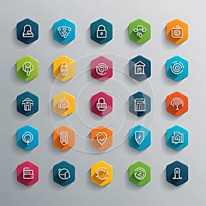 Modern Vector Line Icon Set â Cybersecurity & Data Protection photo