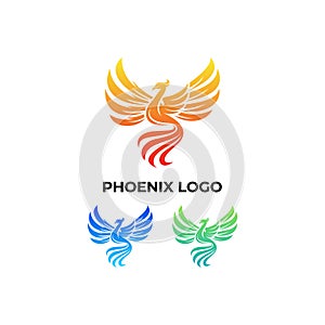 Modern vector phoenix bird symbol and logo design vector illustration inspiration