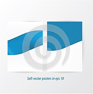 Modern vector posters. Fresh office set, two editable papers wit