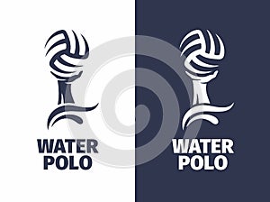 Modern vector professional sign logo water polo