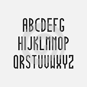 Modern vector sans serif font