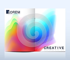 Modern vector template for bi fold brochure, leaflet, flyer, cover, catalog, magazine or annual report in A4 size