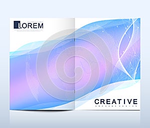 Modern vector template for brochure Leaflet, flyer advert cover catalog magazine or annual report. Business, science
