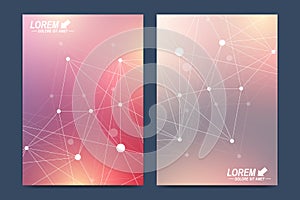 Modern vector template for brochure, Leaflet flyer, advert, cover, catalog, magazine or annual report. Business, science