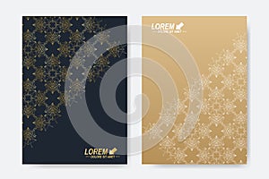 Modern vector template for brochure, Leaflet, flyer, cover, magazine or annual report. A4 size. Business, science