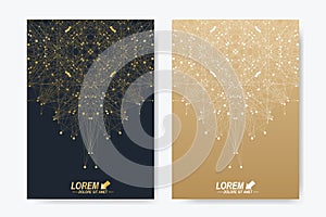 Modern vector template for brochure, Leaflet, flyer, cover, magazine or annual report. A4 size. Business, science