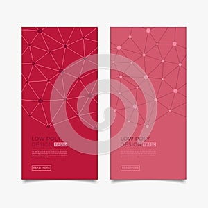 Modern vector templates. Abstract geometric background with connected lines and dots. Business, science, medicine, Molecule and te