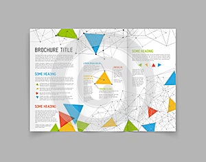 Modern Vector three fold brochure design template