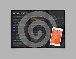 Modern Vector three fold brochure design template