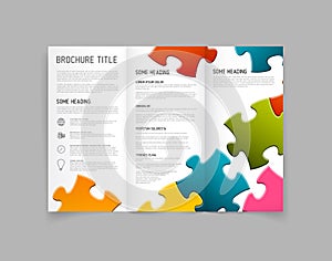 Modern Vector three fold brochure design template