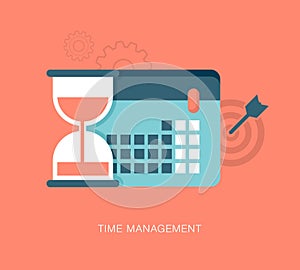 Modern vector time management illustration