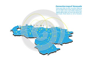 Modern of venezuela Map connections network design, Best Internet Concept of venezuela map business from concepts series,