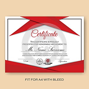 Modern Verified Certificate Background Template