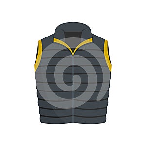 Modern vest icon, flat style