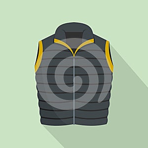 Modern vest icon, flat style