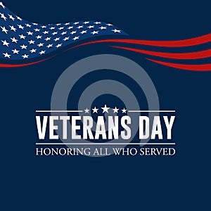 Modern Veterans Day Celebration Background Header Banner